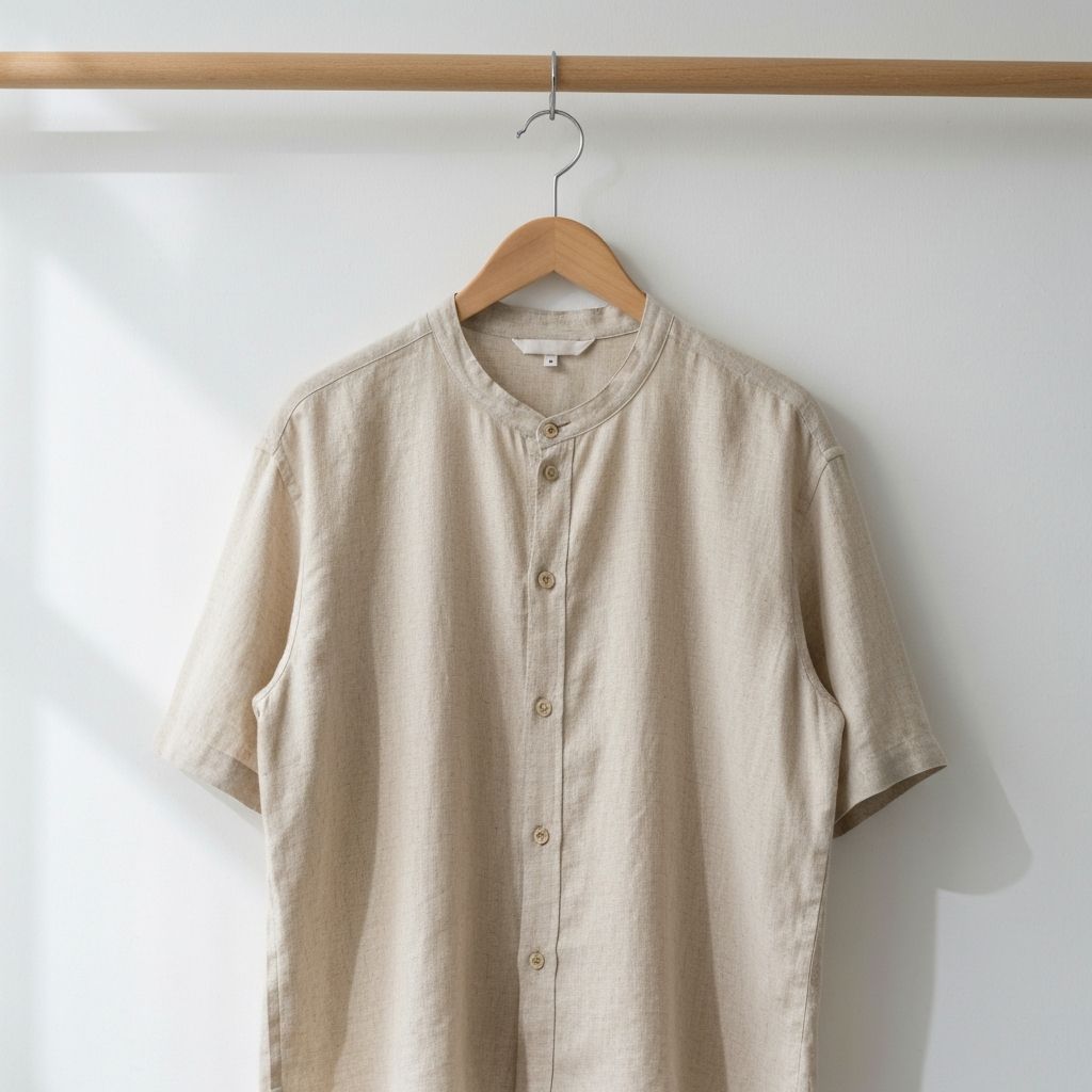 ワイシャツ 中国風リネンシャツジャケット